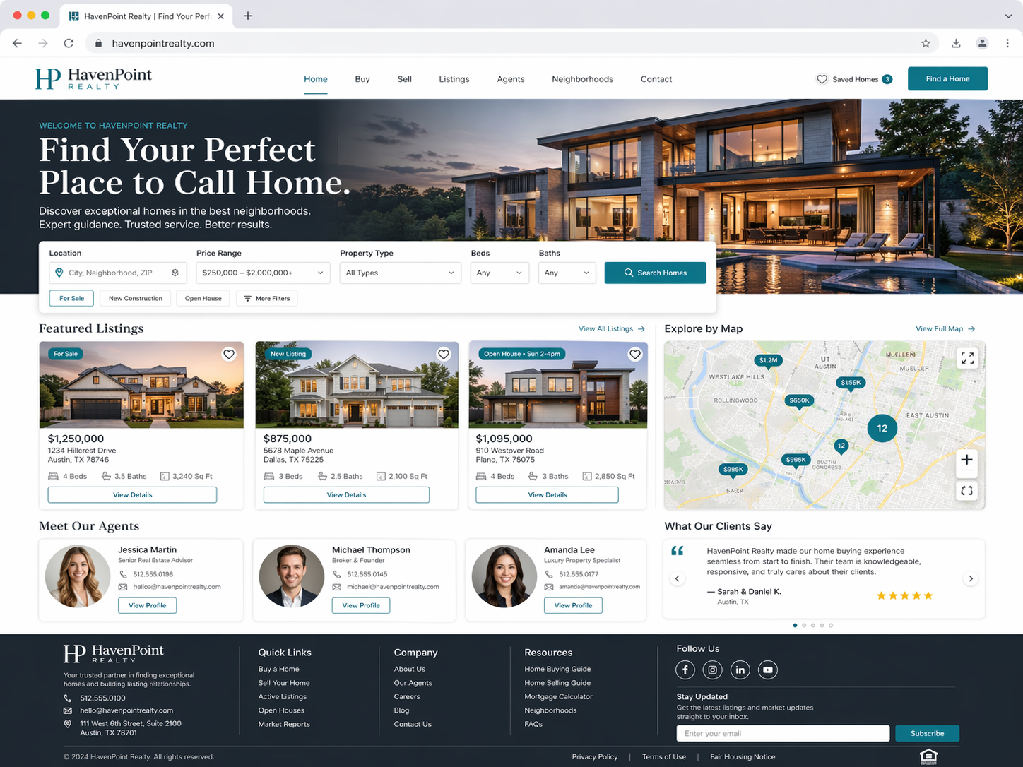 Real estate website